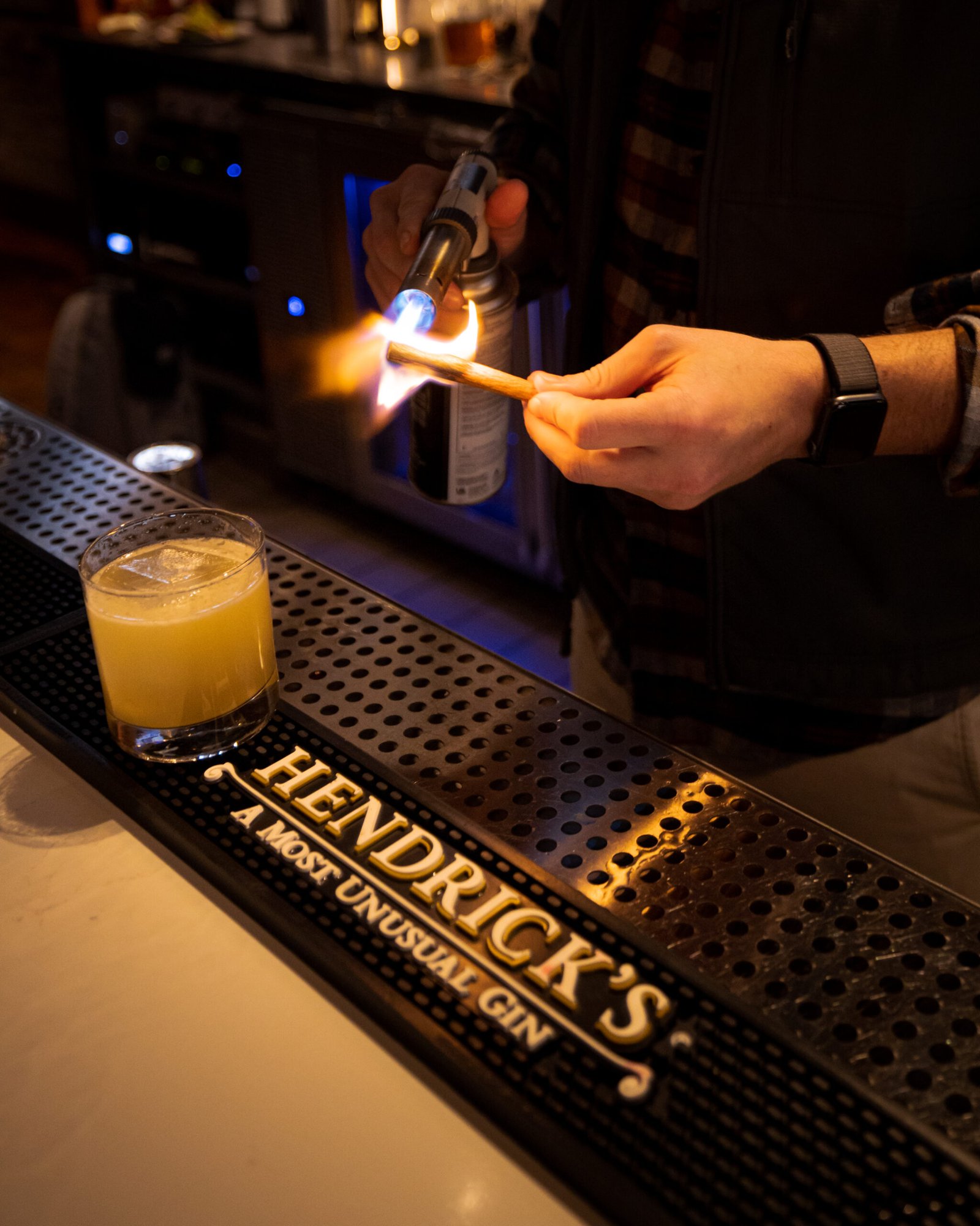 Signature craft cocktail at Hendrix Columbia SC